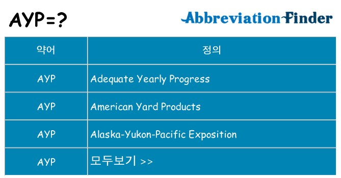 ayp 대 한 무엇을 서가