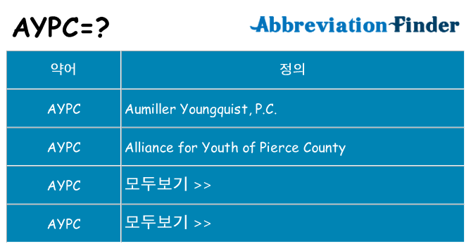 aypc 대 한 무엇을 서가