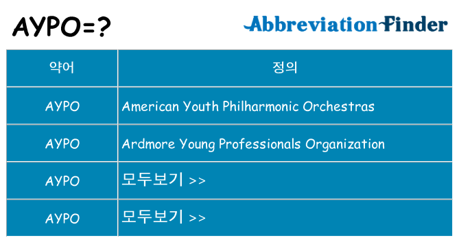 aypo 대 한 무엇을 서가