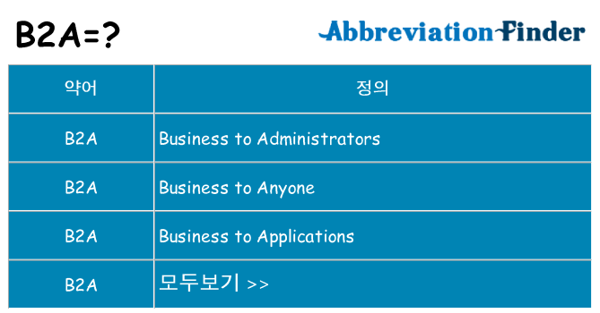 b2a 대 한 무엇을 서가