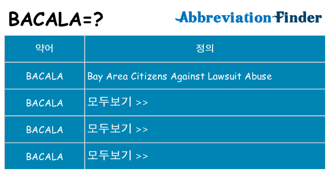 bacala 대 한 무엇을 서가