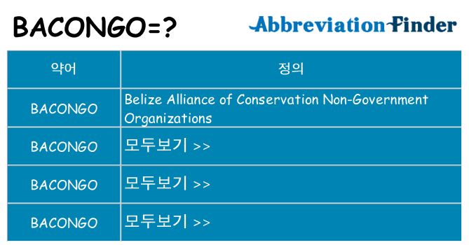 bacongo 대 한 무엇을 서가
