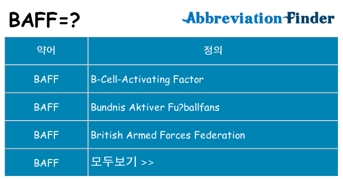 baff 대 한 무엇을 서가