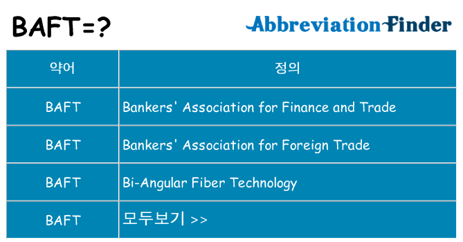 baft 대 한 무엇을 서가
