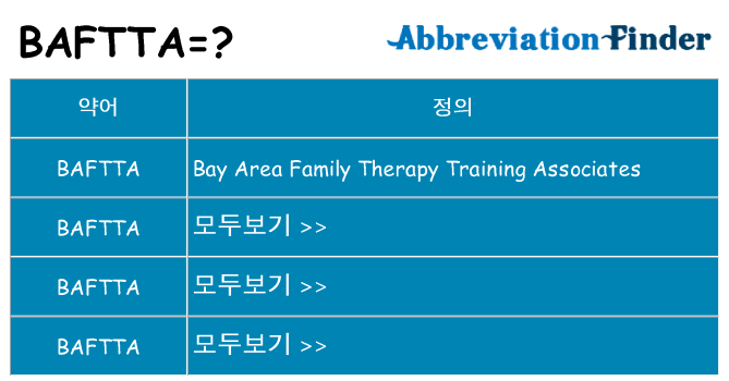 baftta 대 한 무엇을 서가