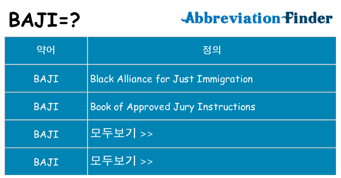 baji 대 한 무엇을 서가