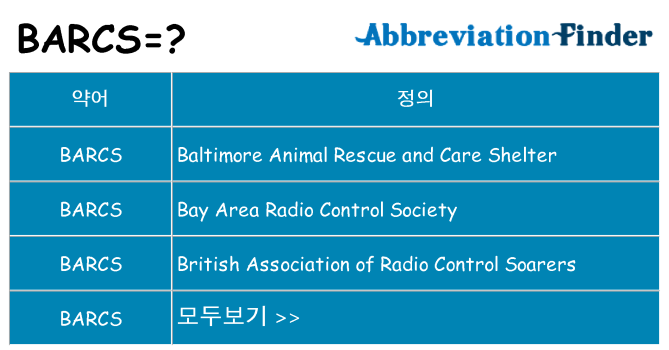 barcs 대 한 무엇을 서가