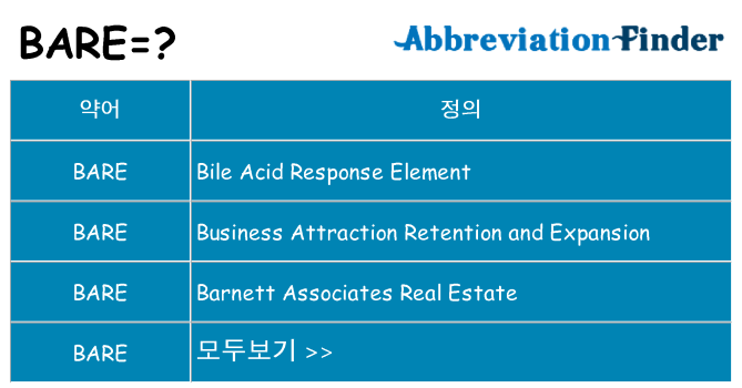 bare 대 한 무엇을 서가
