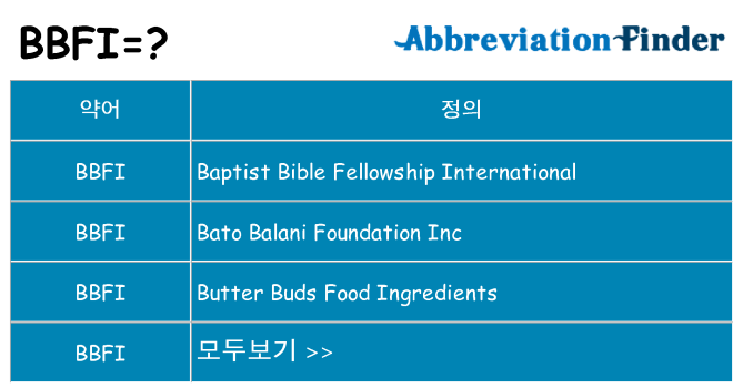 bbfi 대 한 무엇을 서가