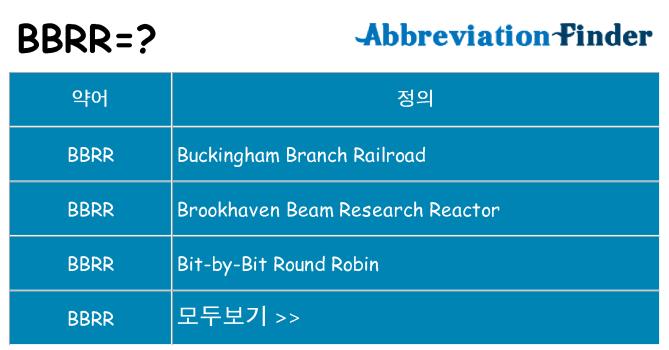 bbrr 대 한 무엇을 서가