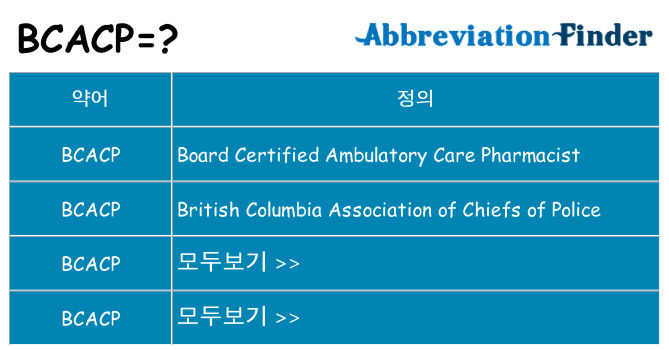 bcacp 대 한 무엇을 서가