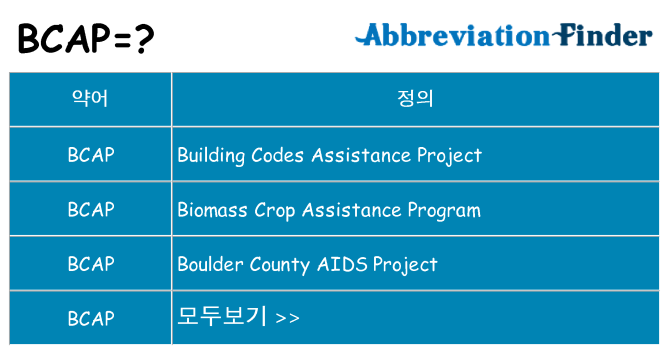 bcap 대 한 무엇을 서가