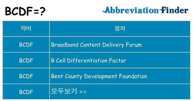 bcdf 대 한 무엇을 서가