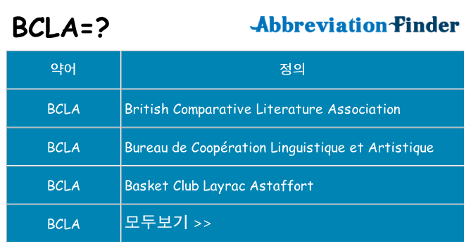 bcla 대 한 무엇을 서가