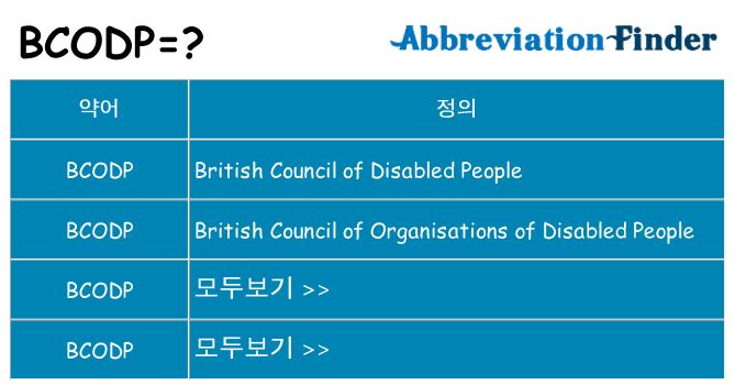 bcodp 대 한 무엇을 서가