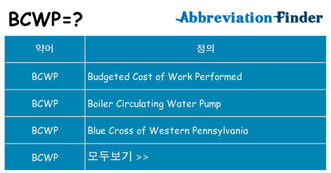 bcwp 대 한 무엇을 서가