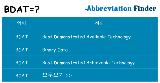 bdat 대 한 무엇을 서가