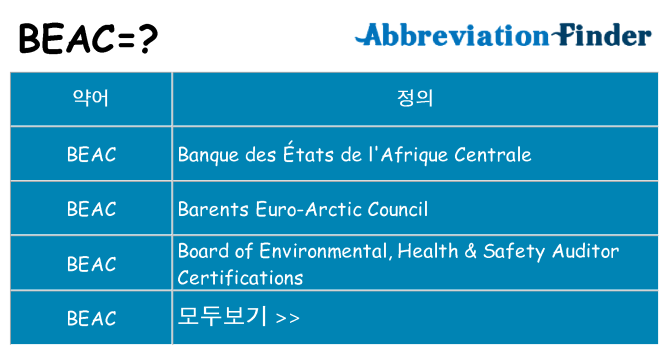 beac 대 한 무엇을 서가
