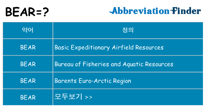 bear 대 한 무엇을 서가