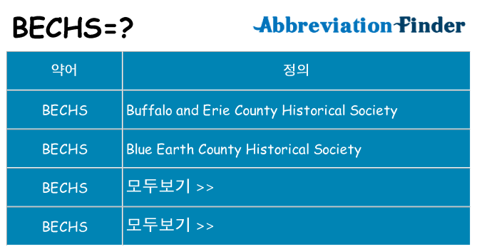bechs 대 한 무엇을 서가