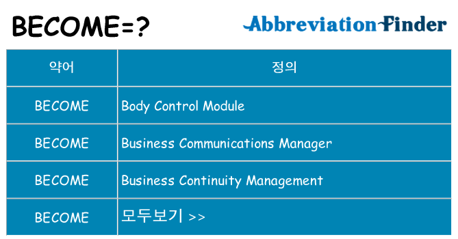 become 대 한 무엇을 서가