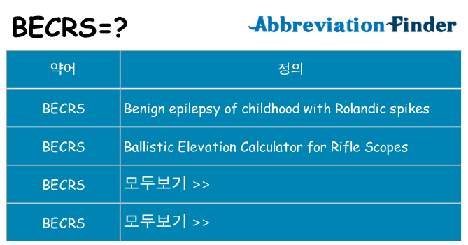 becrs 대 한 무엇을 서가