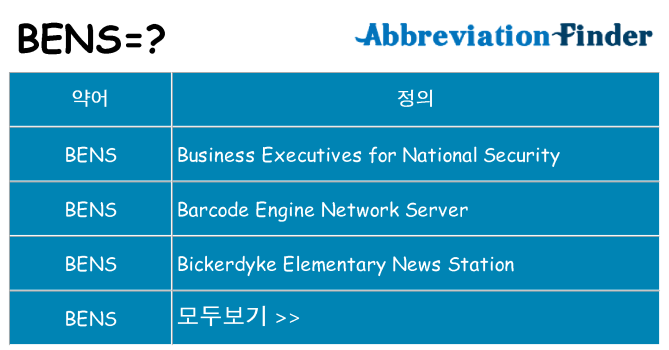 bens 대 한 무엇을 서가