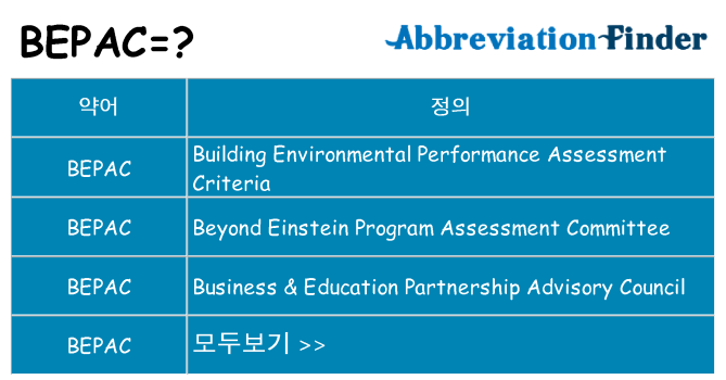 bepac 대 한 무엇을 서가