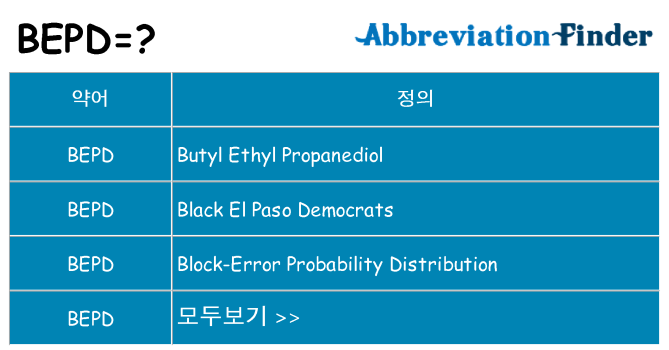 bepd 대 한 무엇을 서가
