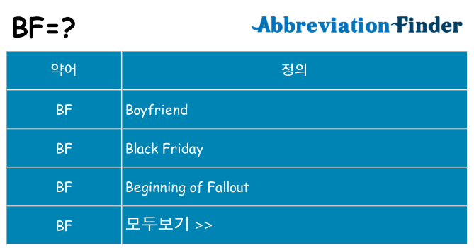 bf 대 한 무엇을 서가