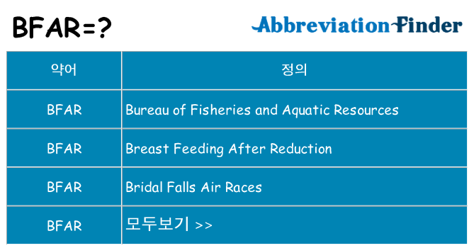 bfar 대 한 무엇을 서가