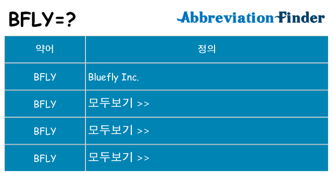bfly 대 한 무엇을 서가