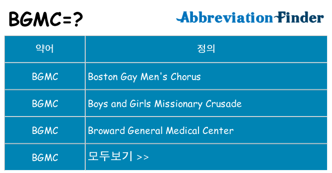 bgmc 대 한 무엇을 서가