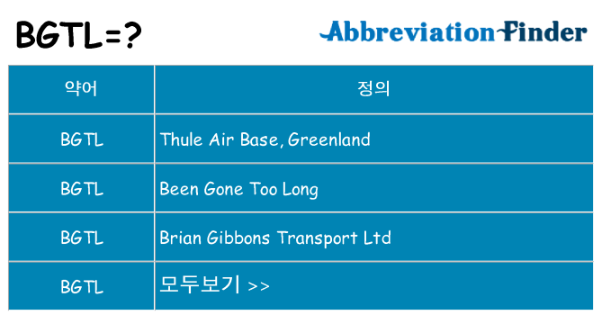 bgtl 대 한 무엇을 서가