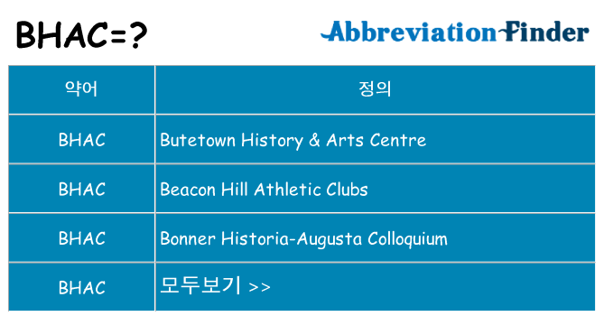 bhac 대 한 무엇을 서가