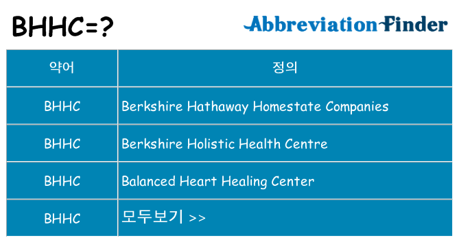 bhhc 대 한 무엇을 서가