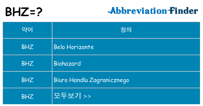 bhz 대 한 무엇을 서가