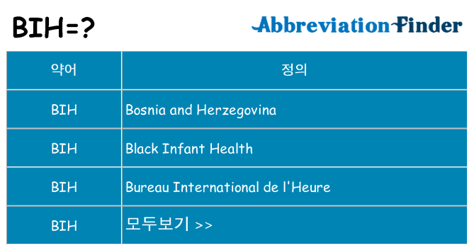 bih 대 한 무엇을 서가