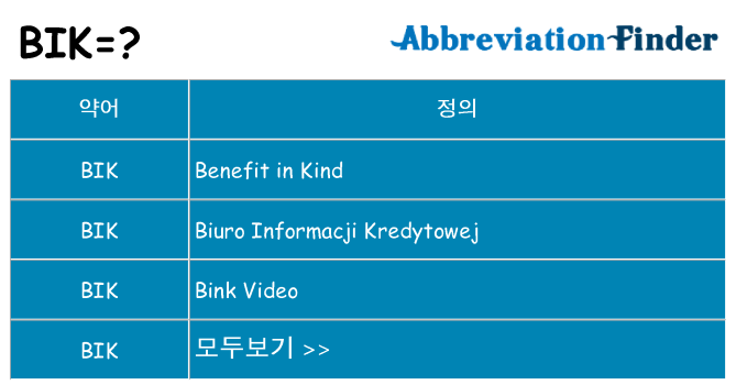 bik 대 한 무엇을 서가