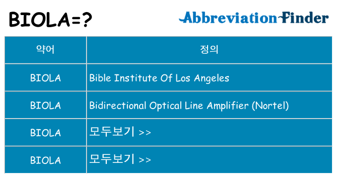 biola 대 한 무엇을 서가