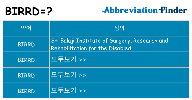 birrd 대 한 무엇을 서가
