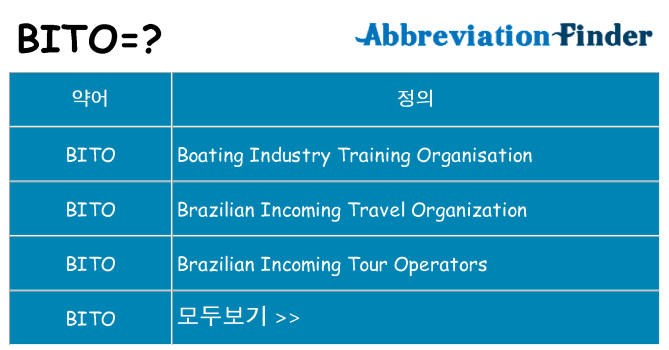 bito 대 한 무엇을 서가