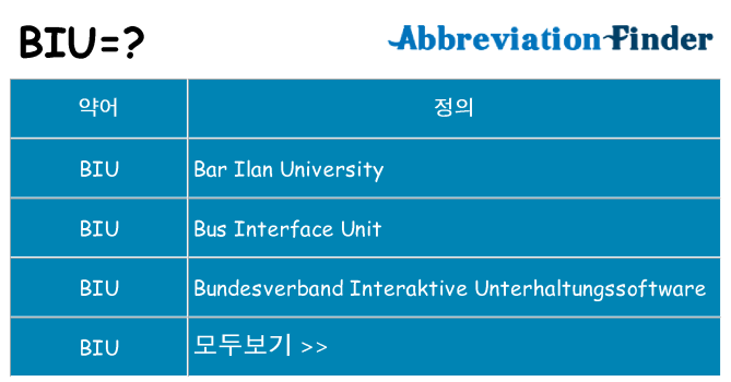 biu 대 한 무엇을 서가