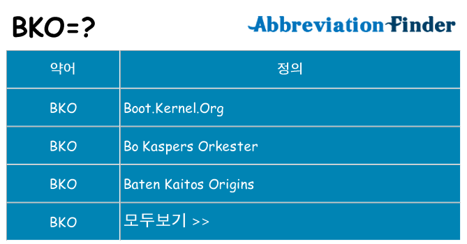 bko 대 한 무엇을 서가