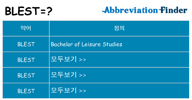blest 대 한 무엇을 서가