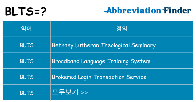 blts 대 한 무엇을 서가