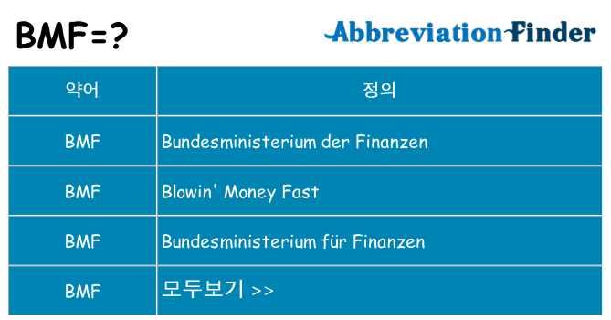 bmf 대 한 무엇을 서가