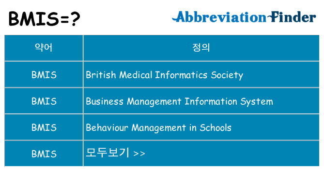 bmis 대 한 무엇을 서가