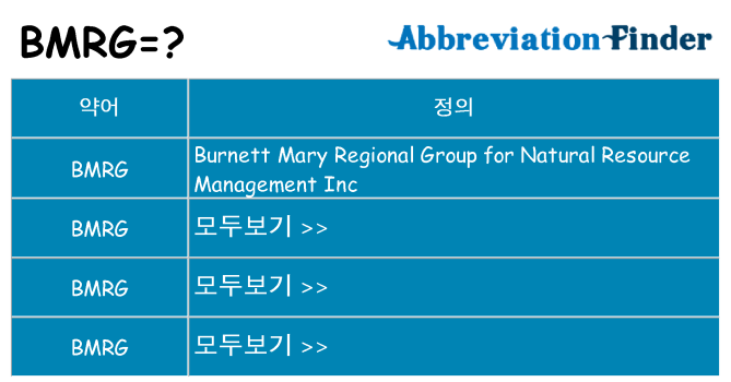 bmrg 대 한 무엇을 서가