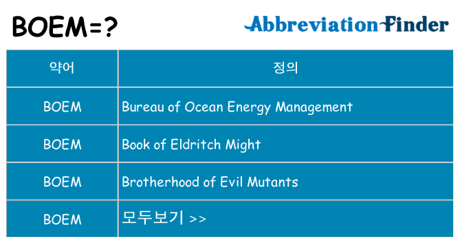 boem 대 한 무엇을 서가